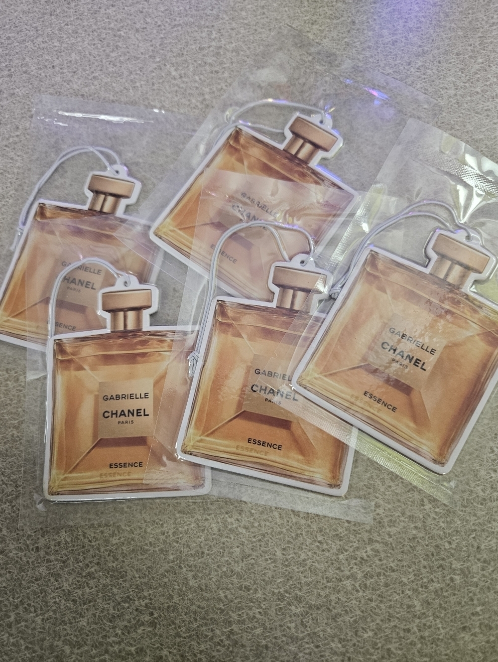 NEW Set Of 5 Gabrielle Essence Scented Hanging Fragrance Card
